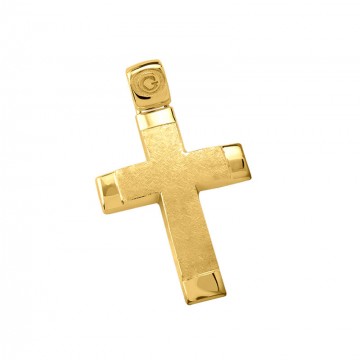 Σταυρός ανδρικός σε χρυσό Κ14 ST017G0617